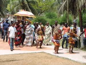 The Chiefs arriving with their entourage