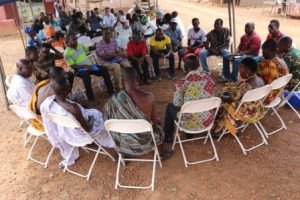 Stakeholders in a conversation with the Traditional Leaders of Kayanko Community