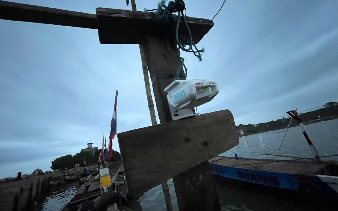 ALON Mounted on a fishing vessel at Dixcove