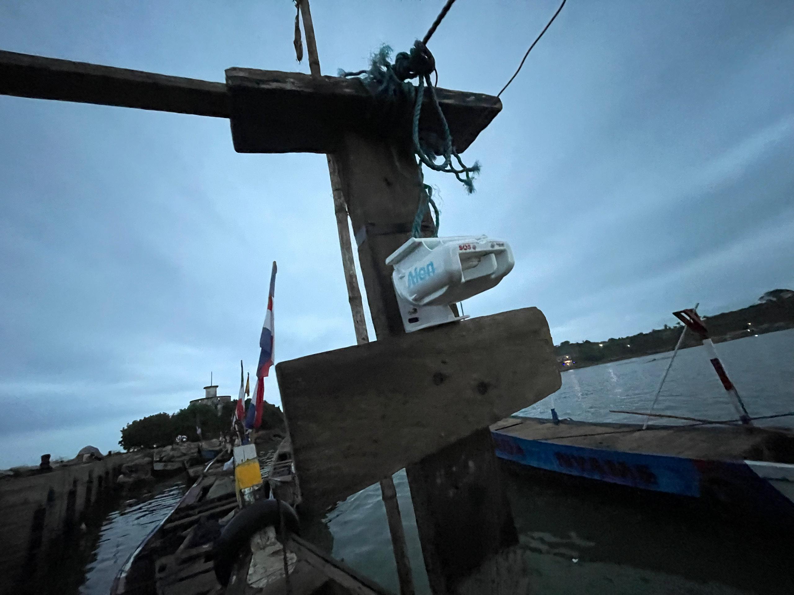 ALON Mounted on a fishing vessel at Dixcove