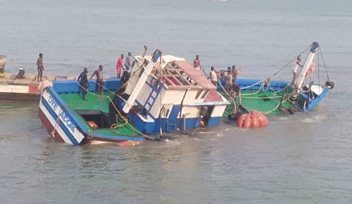 Elmina: Joy George sinks shortly after departure